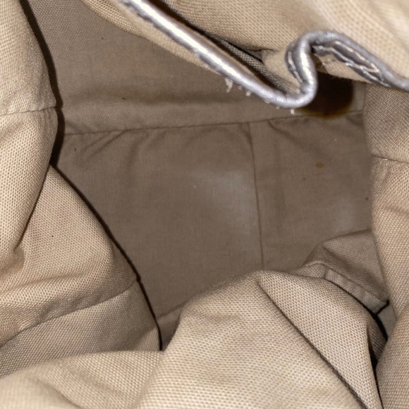 Authentic Pre-Owned Burberry Silver Leather Extra Large Ribbed Motorcycle Bag - Picture 12 of 16